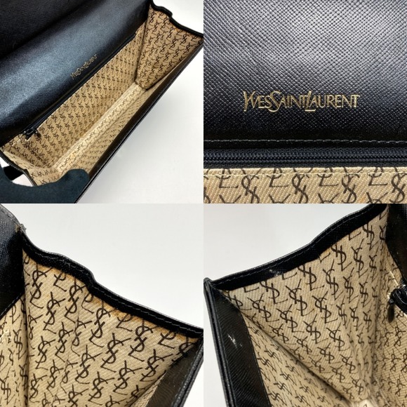 Yves Saint Laurent YSL Logo Clutch Bag Black - Picture 4 of 8